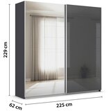 Modern Living Omara Z Drsnimi Vrati Feldkirch, Antracit Slike