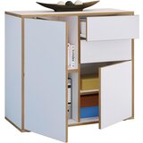 MID.YOU Komoda Salia B80, Bela, Barva Hrasta | Shoptok.si