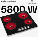 Klarstein EasyCook steklokeramična kuhalna plošča | 4 kuhališča | 5800 W | 11 stopenj moči | 60 cm | Shoptok.si