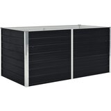 vidaXL Dvignjeno cvetlično korito 160x80x45cm pocinkano jeklo antracit | Shoptok.si