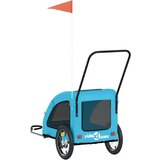 vidaXL Kolesarska prikolica za hišne ljubljenčke modra | Shoptok.si
