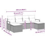  Set sofe 6 kom. Crna poliratan | shoptok.hr