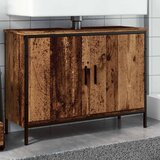 Ormarić za umivaonik boja drva 80 x 30 x 60cm konstruirano drvo | shoptok.hr