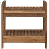  Polica za kupaonicu Prirodna 45 x 30 x 45 cm Čvrsto teak drvo | Shoptok.si