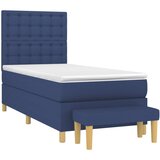  Krevet s oprugama i madracem plavi 90 x 200 cm od tkanine | shoptok.hr