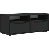 vidaXL TV omarica VISNES Črna 100x40x38 cm Izoblikovan les Cene