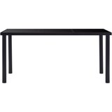 Maison Chic Jedilna miza - Kuhinjska miza - Jedilni stol črna 160x80x75 cm kaljeno steklo, (21715310) | Shoptok.si