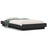  Okvir za krevet s LED svjetlima crni 90 x 190 cm drveni | Eponuda.com