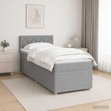  Boxspring krevet s madracem Svjetlosiva 90 x 190 cm Tkanina | shoptok.hr