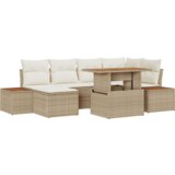 vidaXL set od 7 vrtnih kauča s jastučićima bež poli ratan | shoptok.hr