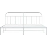 Metalni okvir za krevet s uzglavljem bijeli 200x200 cm | shoptok.hr