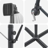 vidaXL Kantaliv dežnik z bananom Peščena 294 x 200 x 254 cm | Shoptok.si