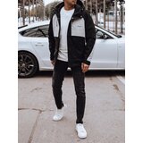 DStreet Kurtka męska przejściowa przeciwdeszczowa czarno-szara | Shoptok.si