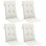  Jastuci za stolice 4 kom prošarano krem 120x50x4 cm tkanina | shoptok.hr