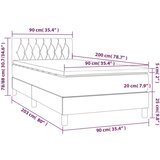  Krevet box spring s madracem LED ružičasti 90x200 cm baršunasti | shoptok.hr