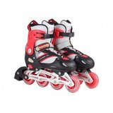 Roler 126c crveno crni (33-36) pu svetleci točkići 3090201 | ePonuda.com