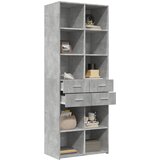  Visoka komoda boja betona 70x42,5x185 cm od konstruiranog drva | Eponuda.ba