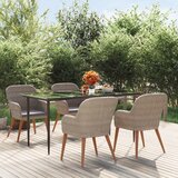  5-dijelni vrtni blagovaonski set s jastucima smeđe | shoptok.hr