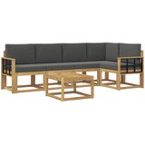  Set vanjskih sofa 6 kom. Bijela i antracit Čvrsto drvo akacije | shoptok.hr