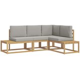  Set vanjskih sofa 3 Komad Bijela i svjetlosiva Poliester | shoptok.hr