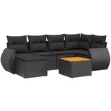  The Living Store Vrtna sedežna garnitura 7-delna z blazinami črn poli ratan - Vrtna Sedežna Garniture, (21447002) | Shoptok.si