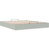 vidaXL Otomanski posteljni okvir brez vzmetnice svetlo siv 200x200 cm | Shoptok.si