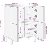  Kreveta Finš bijelog pranja 60 x 33 5 x 75 cm Čvrsto drvo manga | shoptok.hr