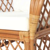 SOFA s jastukom svjetlosmeđa od prirodnog ratana i platna | shoptok.hr