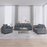  3-dijelni set sofa s jastucima tamnosivi baršunasti Cijene