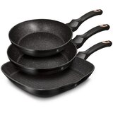 Shumee 3-DELNI set ponev. 20/24/28cm berlinger haus črna vrtnica BH-6156, (21237671) Cene