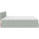 vidaXL Otomanski krevet s madracem svijetlosivi 160x200 cm baršunasti | shoptok.hr