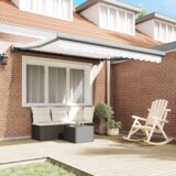vidaXL avtomatska retraktibilna tenda bela 300x250 cm, nadomestna tkanina za tende s podnožjem 3x2.5 m bela | Shoptok.si