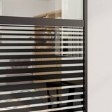 Staklena vrata Prugasti Crna 76 x 2 x 205 cm Aluminij | shoptok.hr