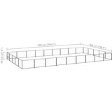 vidaXL kavez za pse crni 45 m² čelični | shoptok.hr