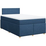  Krevet s oprugama i madracem plavi 120 x 200 cm od tkanine | shoptok.hr