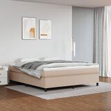 The Living Store Box spring postelja z vzmetnico kapučino 160x200cm umetno usnje - Box Spring Postelja, (21511971) | Shoptok.si