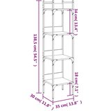 Police za knjige 4 razine crne 35x30x138 5 cm konstruirano drvo | shoptok.hr