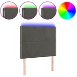 Maison Chic led posteljno vzglavje - vzglavna omarica - nočna omarica temno sivo 100x5x118/128 cm žamet, (21710534) Cene