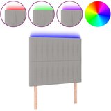  LED uzglavlje svjetlosivo 80x5x118/128 cm od tkanine | shoptok.hr