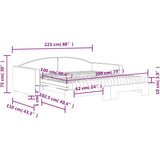  Izvlečna dnevna postelja z vzmetnicami taupe 100x200 cm blago, (20929888) | Shoptok.si