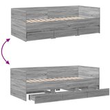  Dnevni krevet s ladicama bez madraca siva boja hrasta 90x190 cm | shoptok.hr