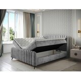 MID.YOU POSTELJA Z VZMETNICO 140 cm x 200 cm , les, tekstil, leseni material siva | Shoptok.si