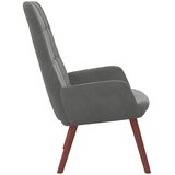  Opuštajuća fotelja tamno siva baršunasta | Shoptok.si