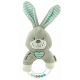 Baby Mix Plišana zvečka Zeko Grey & Mint | shoptok.hr