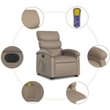vidaXL Električni masažni naslonjač na podizanje boja cappuccina | shoptok.hr