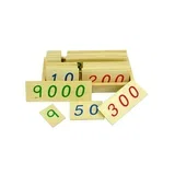 Drvene numeričke pločice 1-9000 manje sa kutijom