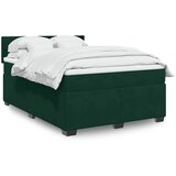  Krevet s oprugama i madracem tamnozeleni 140x190 cm baršunasti | shoptok.hr
