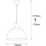 Opviq lights Bijela/u zlatnoj boji viseća svjetiljka s metalnim sjenilom ø 30 cm Sivani – | shoptok.hr