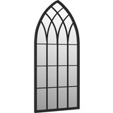  Vrtno ogledalo crno 100 x 45 cm željezno za vanjsku upotrebu | shoptok.hr