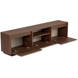 Kalune Design TV omarica v orehovem dekorju v temni naravni barvi 160x42x30 cm Sentinel – | Shoptok.si